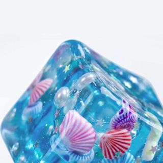 SENRTY Blue Ocean Ice Cube Quả bóng căng thẳng, Quả bóng mực mềm tăng chậm Đại dương Squishy, Chủ đề đại dương phục hồi chậm dễ thương Hình vuông Đồ chơi thần tài giác quan Giảm lo âu