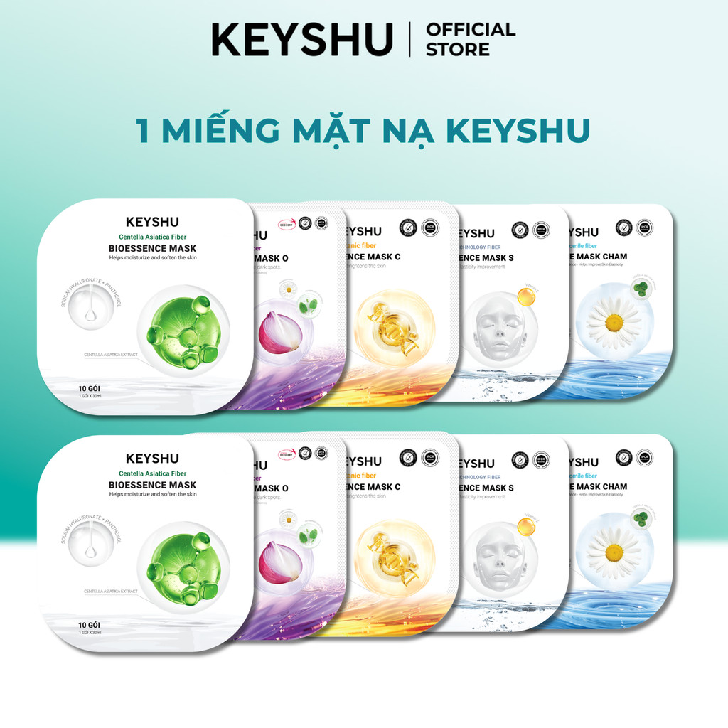 1 Miếng Mặt Nạ KEYSHU 10 Miếng 30ML Dưỡng Ẩm, Làm Sáng Da, Hỗ Trợ Ngăn ...