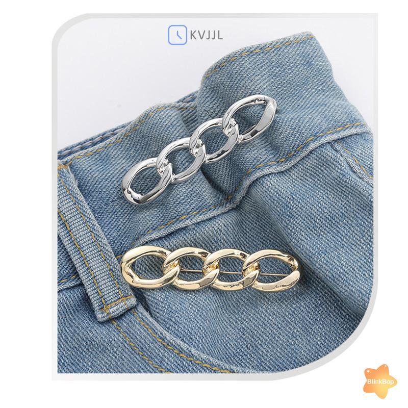 Kẹp quần Jean dễ dàng tháo lắp với khóa điều chỉnh và nút ghim kim loại dành cho bé gái