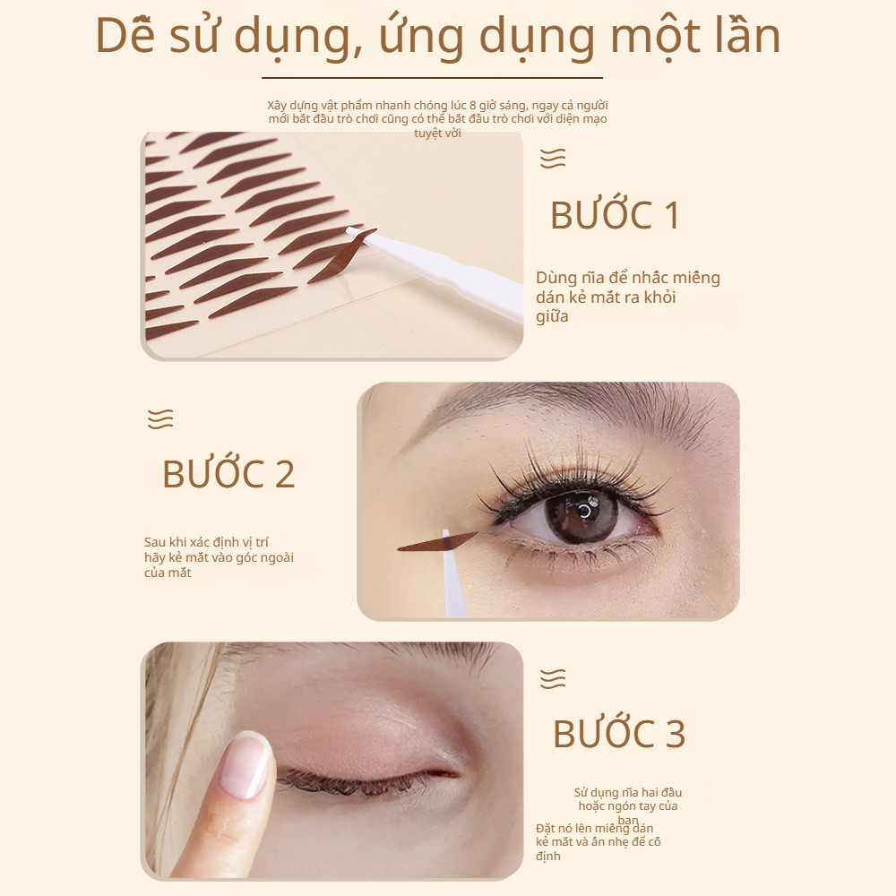 🔥Giá sốc🔥Miếng dán kẻ mắt dạng tem / Miếng dán kẻ mắt dạng tem liền mảnh / Miếng dán kẻ mắt chống nước và mồ hôi / Miếng dán kẻ mắt dạng tem giúp định hình đường nét mắt