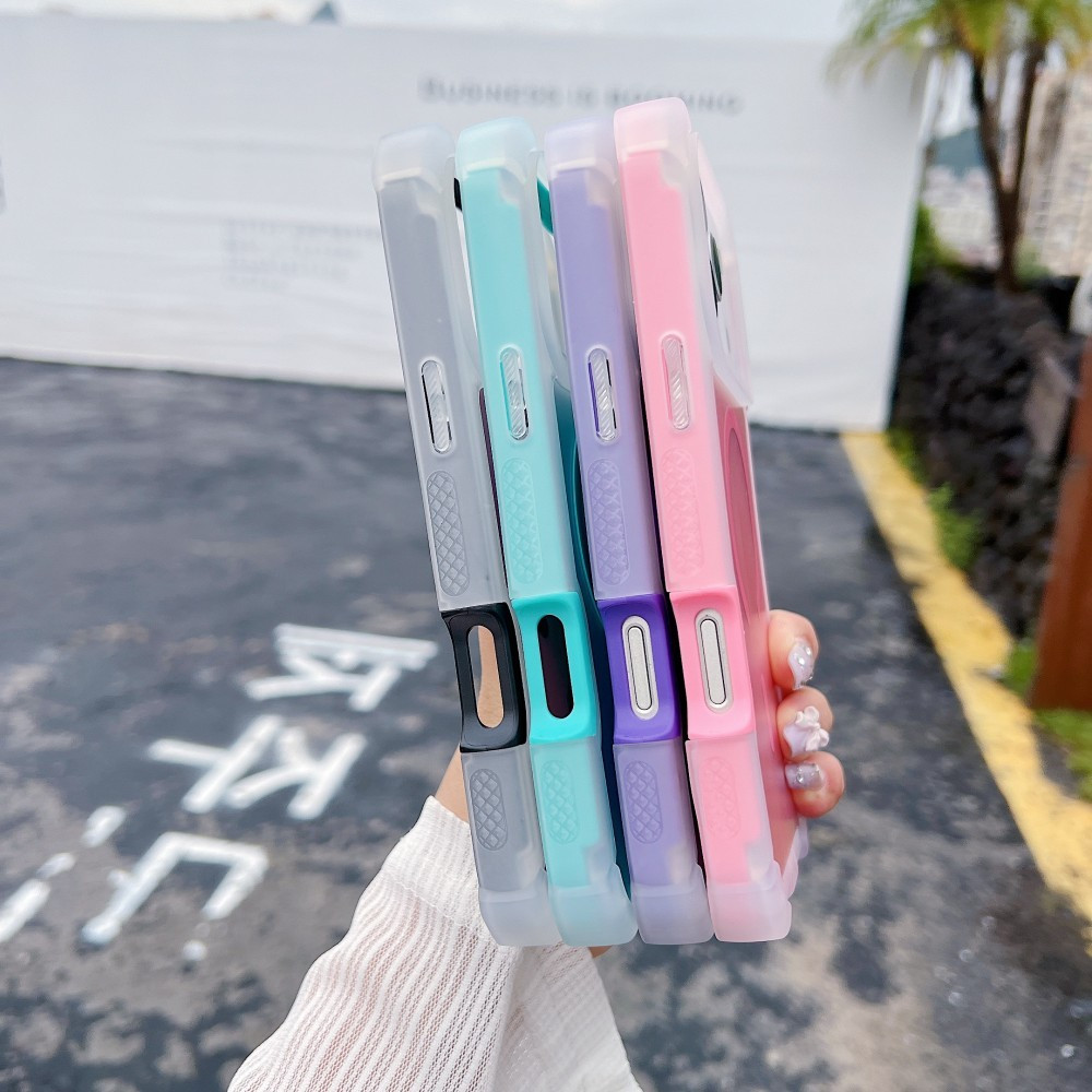 Ốp Điện Thoại Từ Tính Đổi Màu Cho iPhone 17 16 15 14 13 11 Pro Promax 17 Air Plus 16 E Không Vàng Bốn Góc Chống Sốc