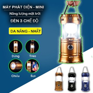 🔥(4 CHỨC NĂNG) Đèn cắm trại tích điện hình đèn dầu sử dụng năng lượng mặt trời 2 chế độ sáng kiêm sạc dự phòng