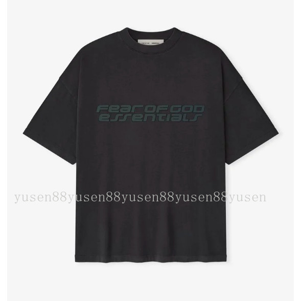 Áo thun ngắn tay in chữ ESSENTIALS American High Street Loose 26 chữ