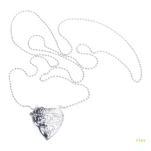 Stay Heart Locket và Túi đeo chéo Khắc Vòng cổ kim loại Hình mặt dây chuyền Dây chuyền Dây chuyền Thích hợp cho bộ nhớ Preservati