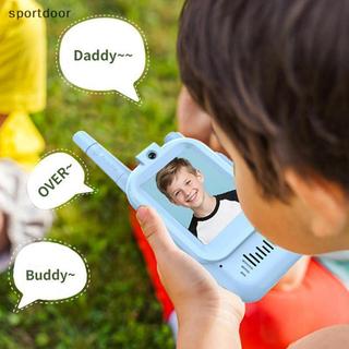 [sportoutdoor] 2 Bộ Đàm Video Cho Trẻ Em Có Thể Sạc Lại Với Màn Hình Hiển Thị Và Hiệu Ứng Giọng Nói Đồ Chơi Ngoài Trời Tầm Xa Quà Tặng Sinh Nhật [out]