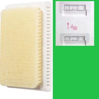 Bàn chải tắm massage FURNICLICK, dụng cụ chà lưng chống trượt, miếng dán tường tự dính, hỗ trợ vệ sinh lười cho nam nữ