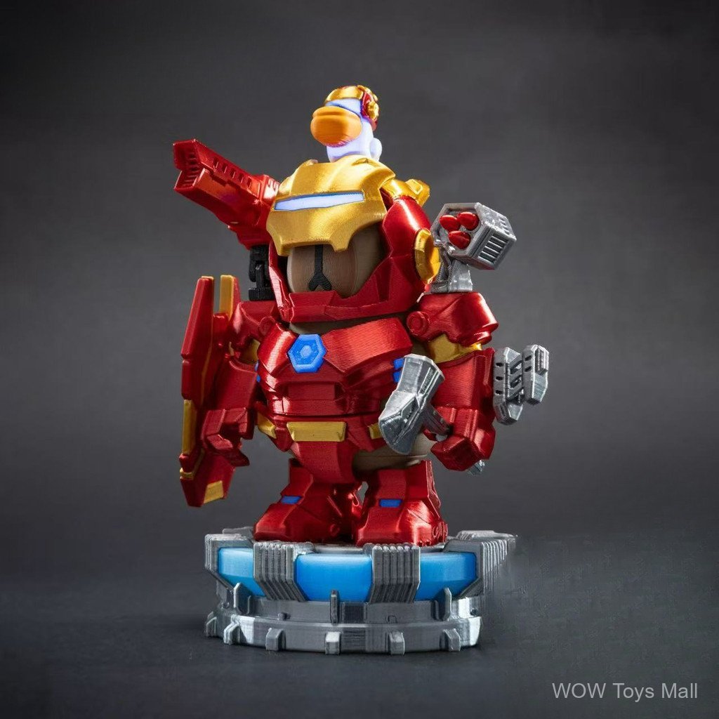 Hàng sẵn có [Chính hãng] Đồ chơi giải nén búp bê Capybara từ tính Iron Man 3d In Iron Man Kapibara Trang trí máy tính để bàn Mecha Capybara mát mẻ Quà tặng làm bằng tay