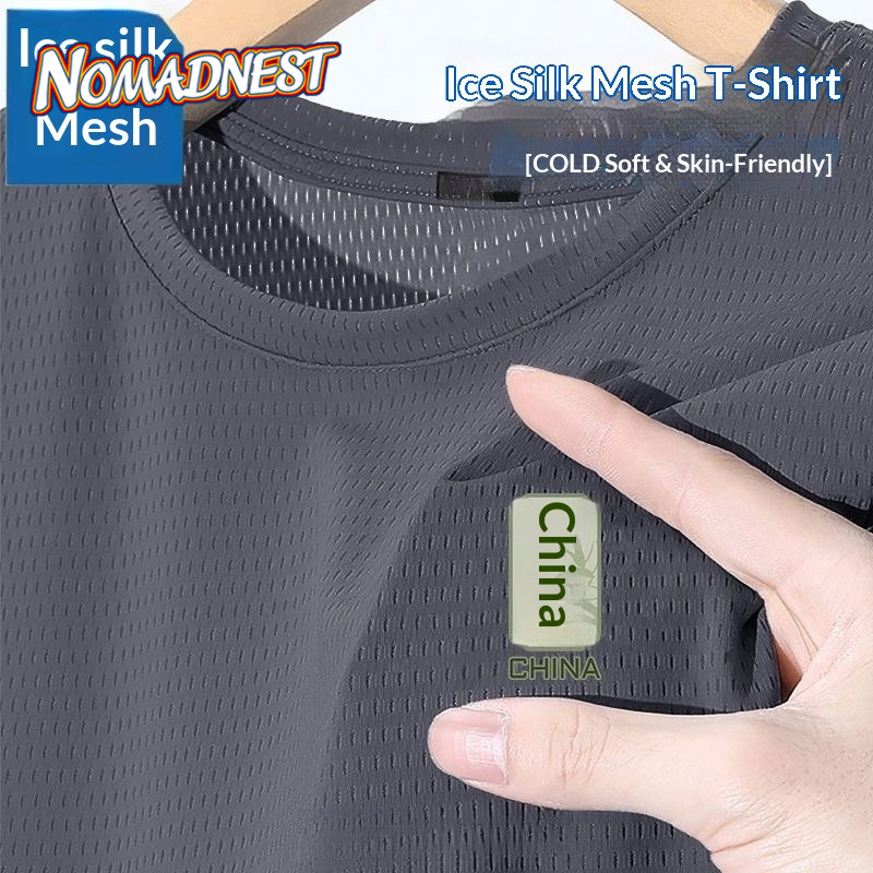 NOMADNEST Áo thun  lưới lụa, thoáng khí và khô nhanh, mang lại cảm giác mát mẻ