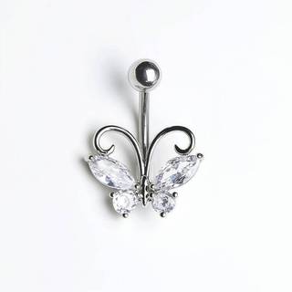STHB Zircon Bướm Trang Sức Cơ Thể 1 Vòng Bụng Không Gây Dị Ứng Rốn Nhẫn Dành Cho Nữ Thanh Thiếu Niên Thời Trang Hàng Ngày VN