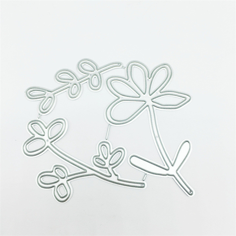 Lá Hoa Kim Loại Thép Carbon Cắt Khuôn Handmade DIY Album Ảnh Thiệp Chúc Mừng Cắt Chết Giấy Thủ Công Sổ Lưu Niệm Dập Nổi Khắc Bản Mẫu
