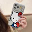 Ốp iPhone Hello Cat Bao da mềm cao cấp đựng máy ảnh - iP 7/8/X/XS/XR/11/12/13/14/15/16/17/Plus/Air/Pro/Max