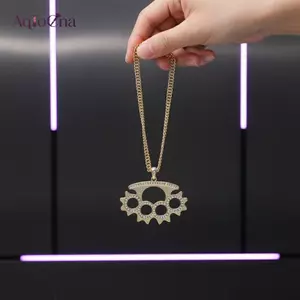Mặt dây chuyền bằng thép không gỉ phong cách AqToCna Punk Nelace Y2K 90 thẩm mỹ dành cho nữ Thời trang hợp thời trang cho dạo phố AqToCna