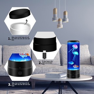 [Bảo Hành 1 Đổi 1] Đèn Trang Trí Đại Dương VINZEO - Hiệu Ứng Sứa & Cá Sống Động, Đèn Ngủ Chill Cho Phòng Ngủ
