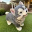 Đáng Yêu Chó Husky Nhựa Tượng Chống Thấm Nước Nhựa Động Vật Điêu Khắc Để Trang Trí Kệ Phòng Khách