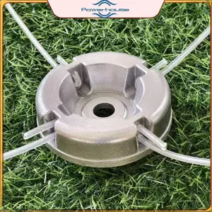 POWER Đầu cắt cỏ bằng hợp kim nhôm đa năng với dây chuyền cắt cỏ bằng thép Nylon Bộ phận thay thế máy cắt cỏ.