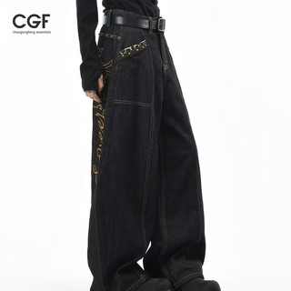 CGF Quần jean phong cách unisex cao cấp mang hơi thở retro Mỹ Unisex Fashion