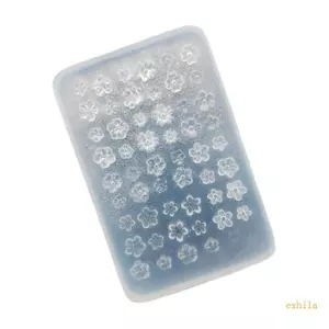 Exhila Silicone Móng Tay Nghệ Thuật Khuôn Cho 3D Hoa Dập Nổi Thiết Kế Có Thể Tái Sử Dụng DIY Thủ Công Dụng Cụ 3D Hoa Móng Tay Nghệ Thuật Tiếp Liệu