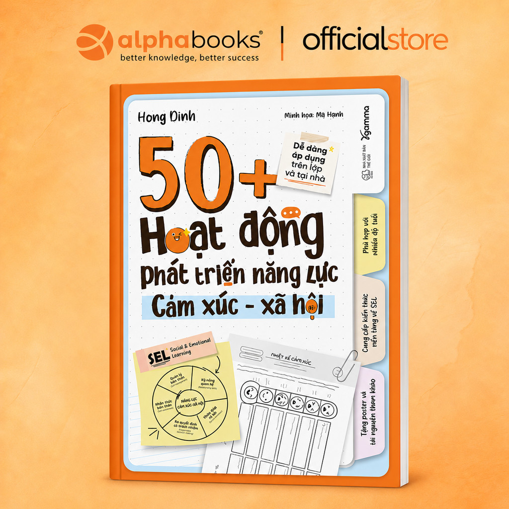 Sách - 50+ Hoạt động phát triển năng lực cảm xúc xã hội - Hồng Dinh (Gamma Books)