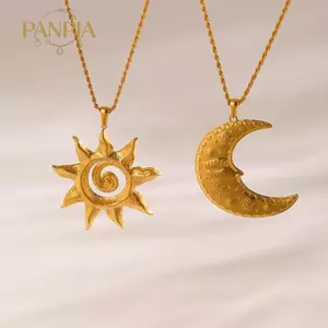PNPIA- Thời Trang Cá Tính Mặt Trời & Mặt Trăng Mặt Dây Chuyền Nelaces Cho Nữ Trang Sức Phụ Kiện Quà Tặng