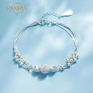 PNPIA- Luy Hạt Bóng Nhiều Lớp Dây Xích Vòng Tay Nữ Thời Trang Tiệc Cưới Trang Sức Người Yêu Quà Tặng