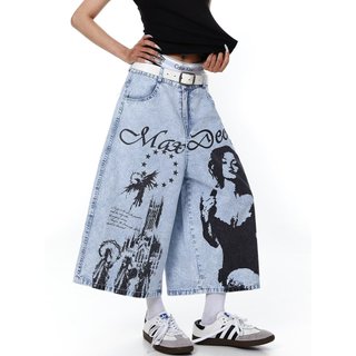 GKSSS Quần short denim nam thương hiệu thời trang đường phố Mỹ chất lượng cao unisex phong cách Nhật Bản
