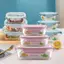 Luckyew 1 / 2 / 3 Lưới Thiên Nhiên Chống Rò Rỉ Lò Vi Sóng An Toàn Thực Phẩm Sắc Nét Cao Borosilicate Thủy Tinh Bento Hộp Có Nắp Hộp Cơm Trưa Kín Hơi TQ