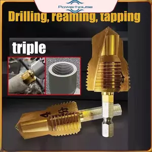 ĐIỆN 1 / 2 Cái 4 / 6 Điểm PPR Mũi khoan nước Lục giác Tay cầm lỗ Mở Bước Khoan Đấm Không trượt.