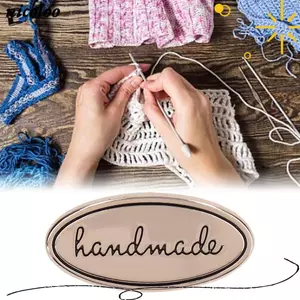 NICOLOO 8 Thẻ Handmade, Nhãn Kim Loại Thân Thiện Với Môi Trường Bền Đẹp, Trang Trí Nhiều Màu Sắc Có Sẵn Hình Bầu Dục Nhãn Thủ Công DIY