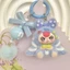 Nhẫn chìa khóa búp bê phồng Kawaii Baby Three Puffy hợp thời trang, Móc khóa hình thoáng khí đầy màu sắc cho ba lô