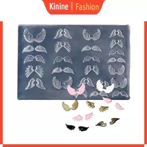 KIN Nail Art Khuôn Silicon Hình Cánh Dụng Cụ Huấn Luyện Làm Móng Tay Dụng Cụ Làm Móng Tay