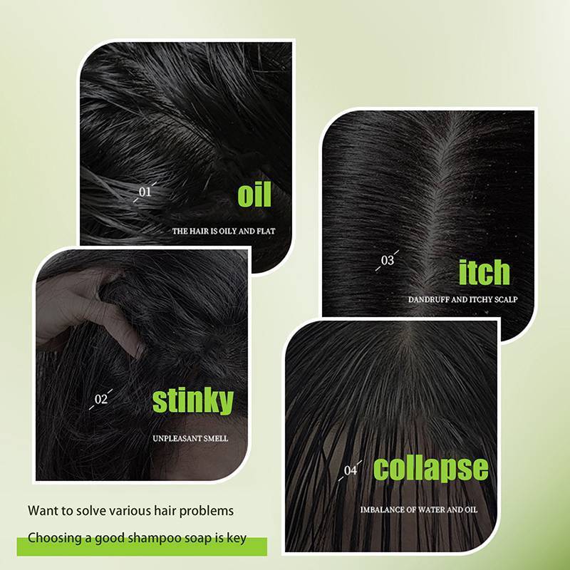 Xà phòng dầu gội thảo dược tự nhiên HFSHY Usman Grass & Platycladus Xà phòng thủ công Nuôi dưỡng tóc, kiểm soát dầu, sảng khoái, chăm sóc tóc mềm mại và êm dịu 120g VN