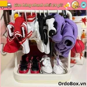 Giá để đồ quần áo búp bê ORDOBOX, Móc treo quần áo mini 20cm trang trí, Giá đỡ quần áo Giá trưng bày giày mini đa chức năng cho búp bê BJD
