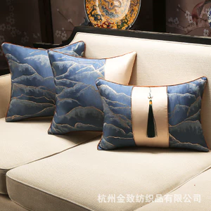 Mới Phong Cách Trung Quốc Sofa Gối Đệm Ánh Sáng Sang Trọng Phòng Khách Thắt Lưng Gối Ghế Đệm Thắt Lưng Hỗ Trợ Tựa Lưng Lớn Phong Cách Trung Quốc Lõi Gối 26.5.20