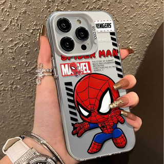 Q Phiên Bản Người Nhện Hợp Thời Trang Thích Hợp Cho iPhone 17 Pro 16 ProMax XSMax 8plus 13 Pro 15 XR 11 Pro Max 12 ProMax 14 17 ProMax Ốp Điện Thoại Di Động Chống Sốc viền Mềm Mờ
