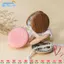 Gương trang điểm EBINLANDS, Gương trang điểm cầm tay nhẹ bằng da PU, Gỗ giả chất lượng cao Phong cách cổ điển Gương bỏ túi hình tròn Sử dụng mỹ phẩm