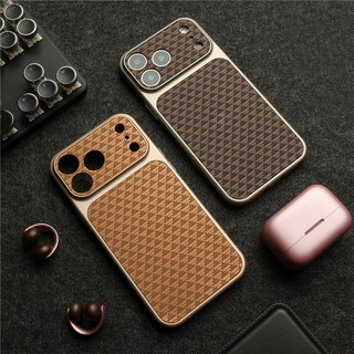 Cửa sổ lớn hình kim cương biến thành vỏ điện thoại doanh nhân từ tính 17 inch cho iphone 17 16 15 14 13 Pro Max Cover