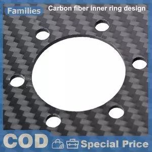 Đĩa phanh sợi Carbon 140 / 160mm Độ bền cao Thiết kế nhẹ Bộ phận thay thế xe đạp đường trường Phụ kiện đi xe đạp 1PC