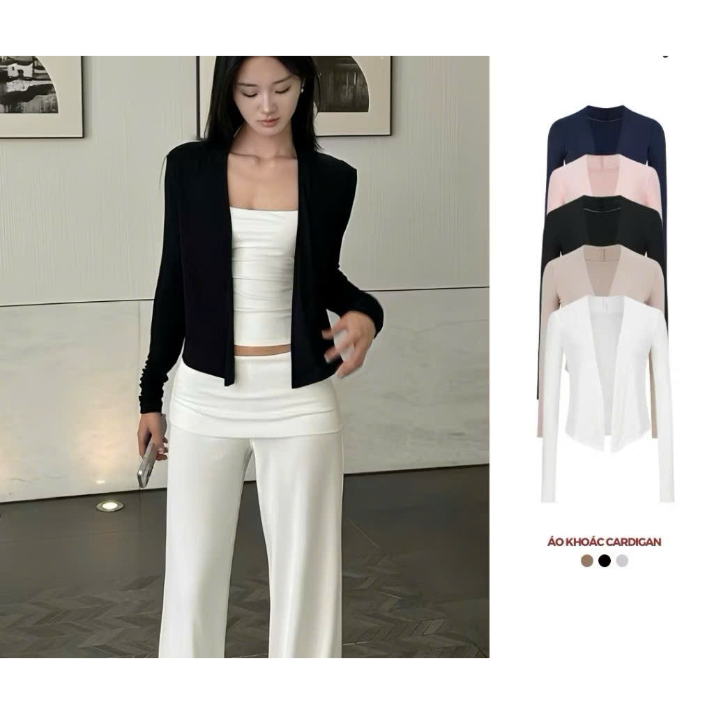 Áo Khoác Cardigan Dáng Dài cotton lông mịn -M304
