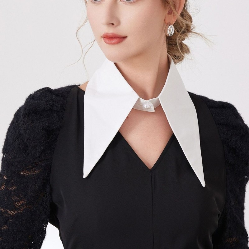 Comfortable Women's Collar Insert Breathable Cotton Detachable Collar for Women