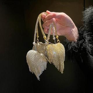 EGN Sang Trọng Nhỏ Hình Trái Tim Kim Cương Giả Dạ Hội Ly Hợp Ví Nữ Túi Thời Trang Cho Nữ Dây Xích Túi Đeo Vai Đảng Quà Tặng N
