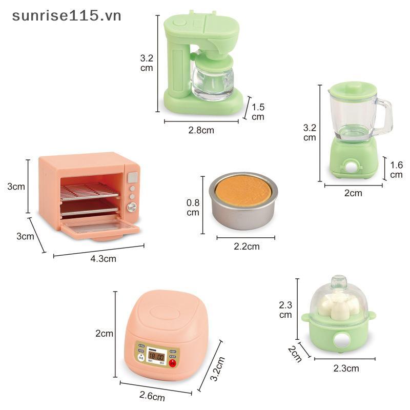 SRVN 1 Bộ 1: 12 Nhà Búp Bê Bếp Cơm Thu Nhỏ Lò Vi Sóng Máy Trái Cây Máy Hấp Trứng Đồ Dùng Nhà Bếp Mô Hình Trang Trí Nhà Búp Bê Phụ Kiện.