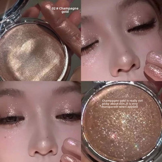 KAKASHOW Monochrome Highlight Kem Phấn Mắt Nghiền Kim Cương Rõ Ràng Burst Flash Ngọc Trai Mỏng Flash Ba Chiều Làm Sáng Mặt Nổi Bật Phấn Mắt Đa Năng Trang Điểm Mắt