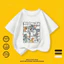 COD (Hồ Chí Minh)DREAMY Áo thun trẻ em màu trắng in hình Mèo và Chuột, thoáng khí, unisex, thời trang và dễ phối đồ