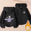 Trẻ em Kuromi Hoạt Hình Zip Áo Khoác Cozy Lông Cừu Có Mũ Trùm Đầu Dễ Thương Hàng Ngày Áo Khoác Ngoài