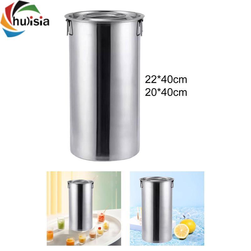 Xô inox có nắp và tay cầm đôi, vòi sữa, bình đựng đồ uống, thùng đựng đồ uống. Đa năng, chắc chắn, dễ làm sạch, lý tưởng cho thịt nướng