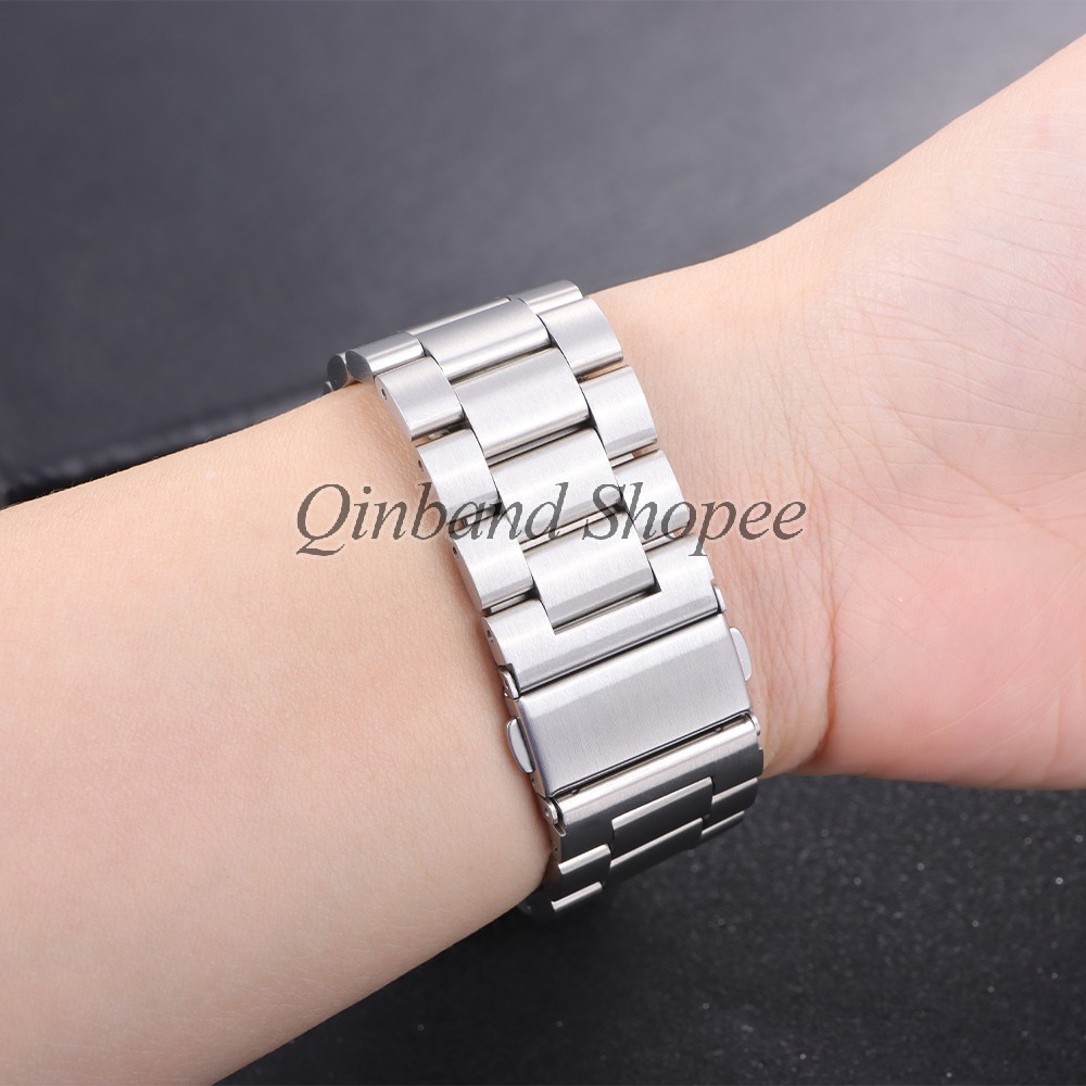 Phát Hành Nhanh Thép Không Gỉ Chắc Chắn Dây Đeo Đồng Hồ Thông Minh 20 Mm 22 Mm Đa Năng Unisex Nam Nữ Thạch Anh Cơ Đồng Hồ Vòng Tay Kim Loại