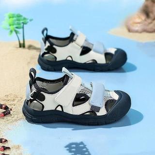 JGSHOWKITO Xăng đan Trẻ Em Cho Bé Trai Mùa Hè Mới Thời Trang Mềm Mại Chống Trơn Trượt Cắt Thoáng Khí Trẻ Em Giày Thể Thao Đi Biển