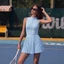 Phong Cách Mới Xuân Hè Váy Tennis Không Tay Có Miếng Lót Ngực Chống chói Váy Thể Thao Nữ Phù Hợp Với