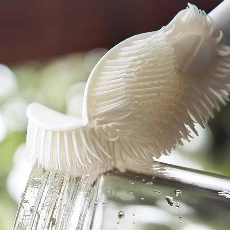 PNPIA- Silicone Cup Brush Cup Scrubr Glass Cleaner Dụng cụ làm sạch nhà bếp Tay cầm dài Uống rượu Chai thủy tinh Bàn chải làm sạch cốc thủy tinh
