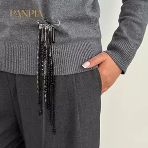 PNPIA- Etro Phóng Đại Dài sel Đính Hạt Dây Xích Thổ Cẩm Quần Áo Thắt Lưng Pin Quần Dây Xích Đa Chức Năng Trang Sức Phụ Kiện Quà Tặng